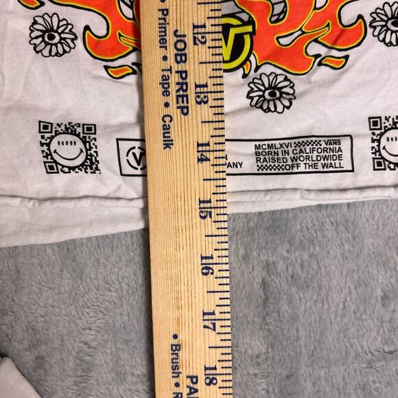 Vans Cropped Graphic Tee Womens Small Long Sleeves Skater Streetwear Alt Girl - Picture 5 of 7